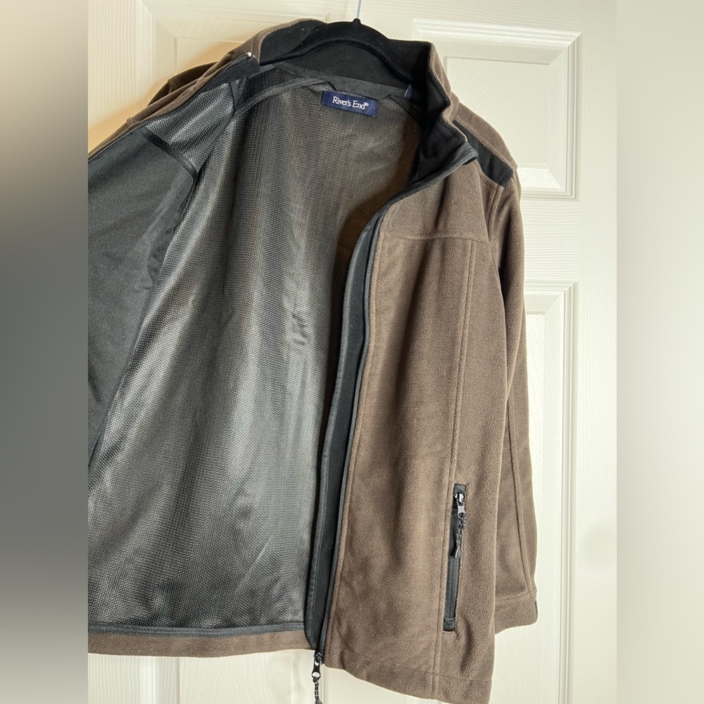 River's End Women's Small Brown Fleece Jacket Outerwear Full Zip Sweater Top S - Picture 3 of 14